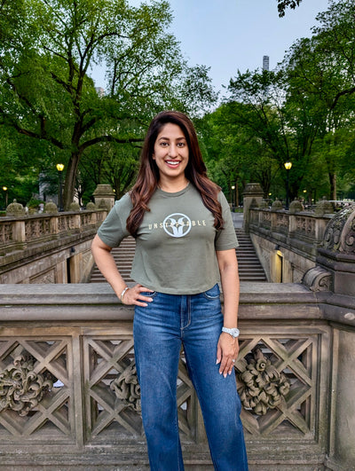 Unstoppable Crop Tee Earthy Green Olive [Teens/Adults]