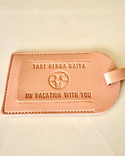 Rehna Raiya Pink Luggage Tag