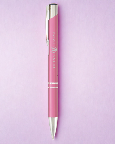Rehna Raiya Metallic Pink Click Pen