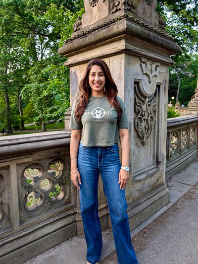 Unstoppable Crop Tee Earthy Green Olive [Teens/Adults]