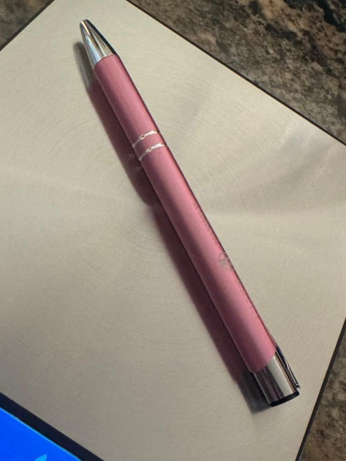 Rehna Raiya Metallic Pink Click Pen