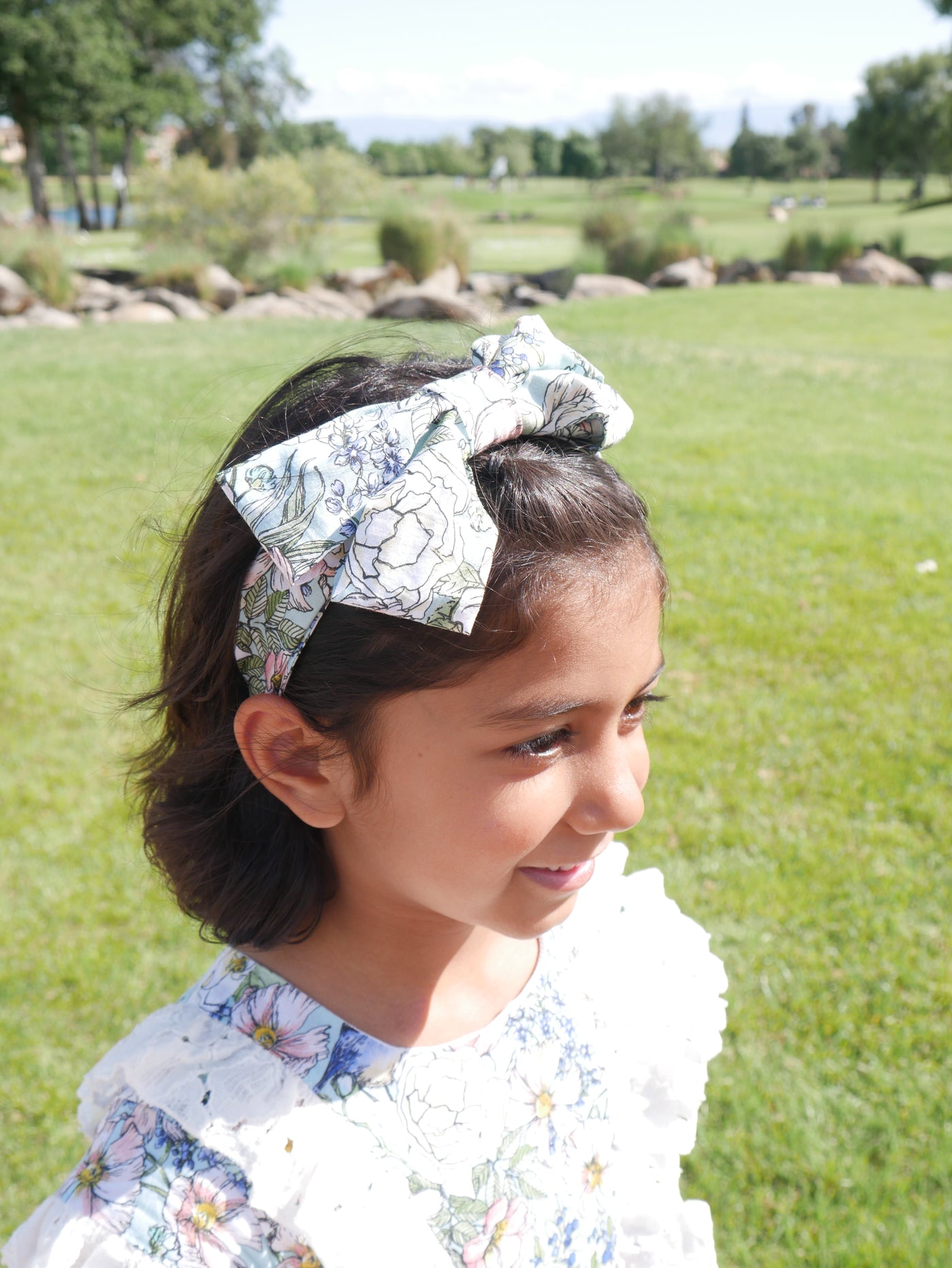 Aqua Headband with Bow Detail
